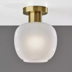 Online Kirklands Home Antique Brass Magnolia Flush Mount Light Gold