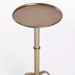Hot Kirklands Home Antique Brass Metal Tripod Cocktail Table Gold