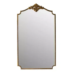 Outlet Kirklands Home Antique Brass Metal Vertical Wall Mirror