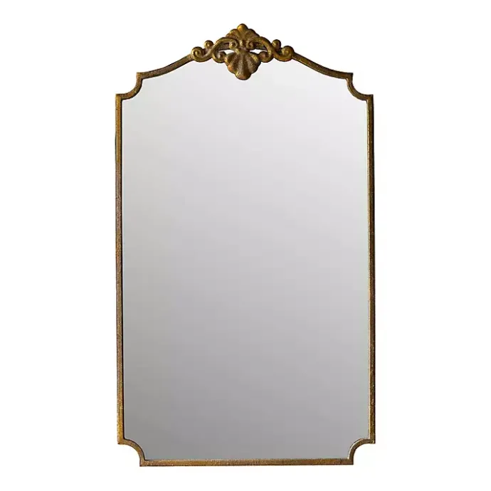 Outlet Kirklands Home Antique Brass Metal Vertical Wall Mirror