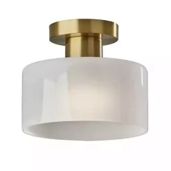 New Kirklands Home Antique Brass Rhodes Flush Mount Light Gold