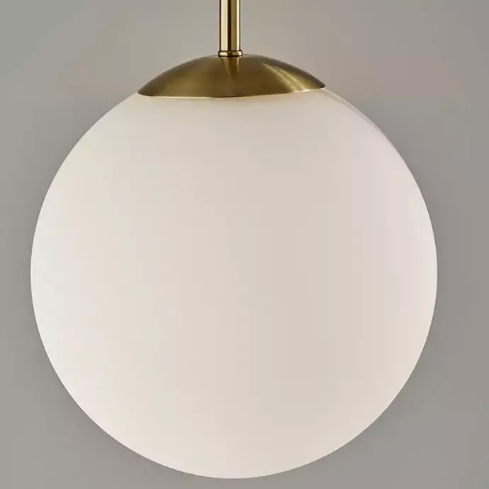 Discount Kirklands Home Antique Brass Side Table Floor Lamp White