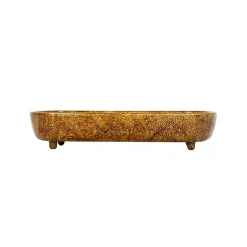 Outlet Kirklands Home Antique Brass Vanity Dough Bowl Gold