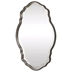 Sale Kirklands Home Antique Bronze and Silver Curved Wooden Mirror