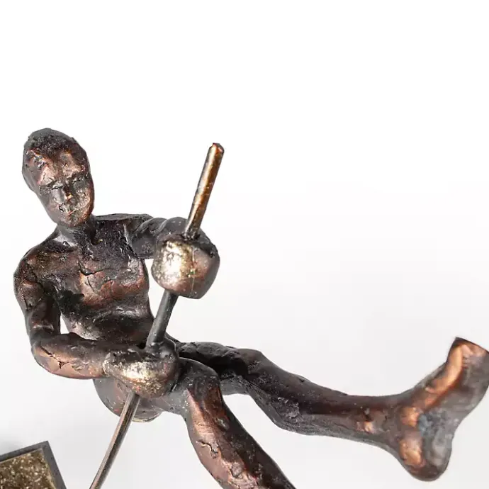 Discount Kirklands Home Antique Bronze Pole Vaulter Figurine, 15 in. Gold