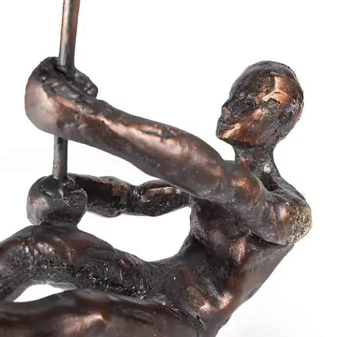 Discount Kirklands Home Antique Bronze Pole Vaulter Figurine, 15 in. Gold