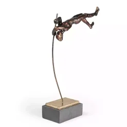 Discount Kirklands Home Antique Bronze Pole Vaulter Figurine, 17 in. Gold