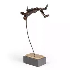 Discount Kirklands Home Antique Bronze Pole Vaulter Figurine, 17 in. Gold