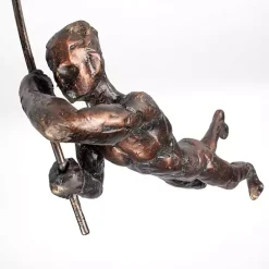 Discount Kirklands Home Antique Bronze Pole Vaulter Figurine, 17 in. Gold