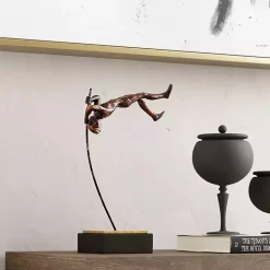 Discount Kirklands Home Antique Bronze Pole Vaulter Figurine, 17 in. Gold