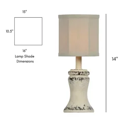 Discount Kirklands Home Antique Cream Bella Mini Lamps, Set of 2 White