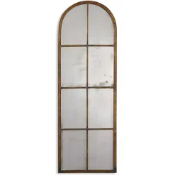 Best Kirklands Home Antique Gold Arched Metal Mirror