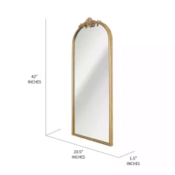 Outlet Kirklands Home Antique Gold Metal Ornate Arch Wall Mirror