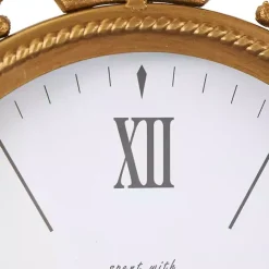 Discount Kirklands Home Antique Gold Metal Scroll Wall Clock