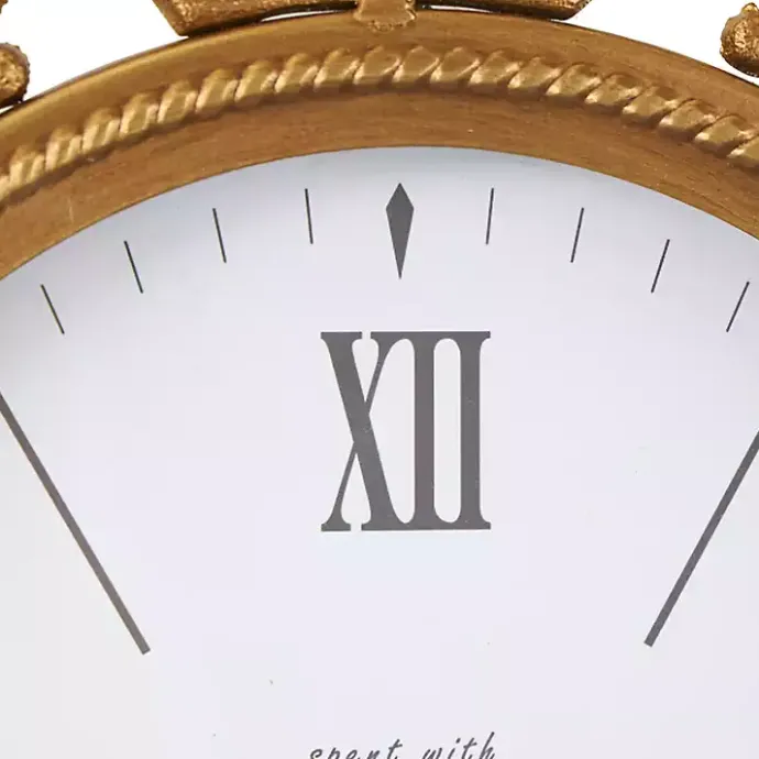 Discount Kirklands Home Antique Gold Metal Scroll Wall Clock