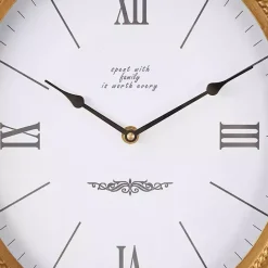 Discount Kirklands Home Antique Gold Metal Scroll Wall Clock