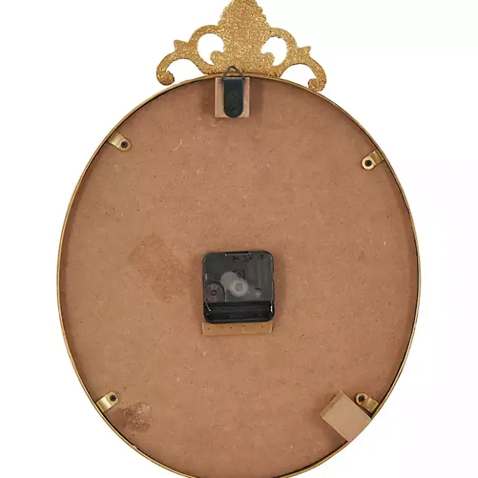 Discount Kirklands Home Antique Gold Metal Scroll Wall Clock