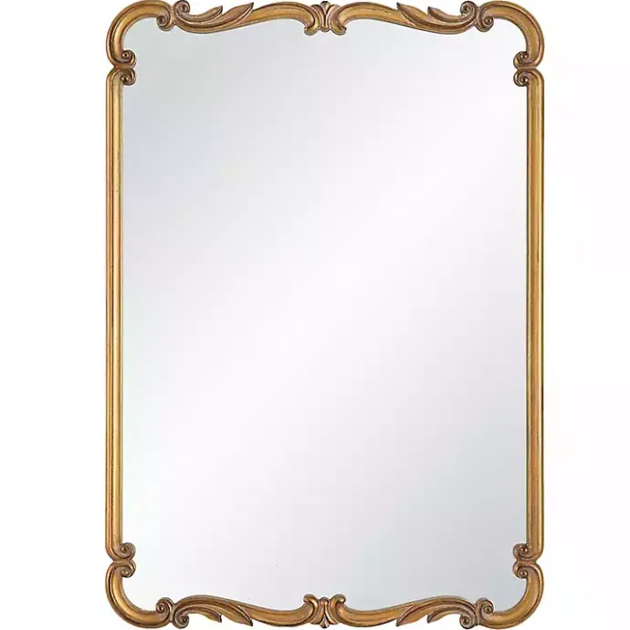 Best Kirklands Home Antique Gold Ornate Rectangular Wall Mirror
