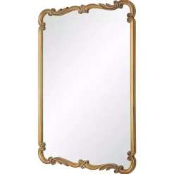 Best Kirklands Home Antique Gold Ornate Rectangular Wall Mirror