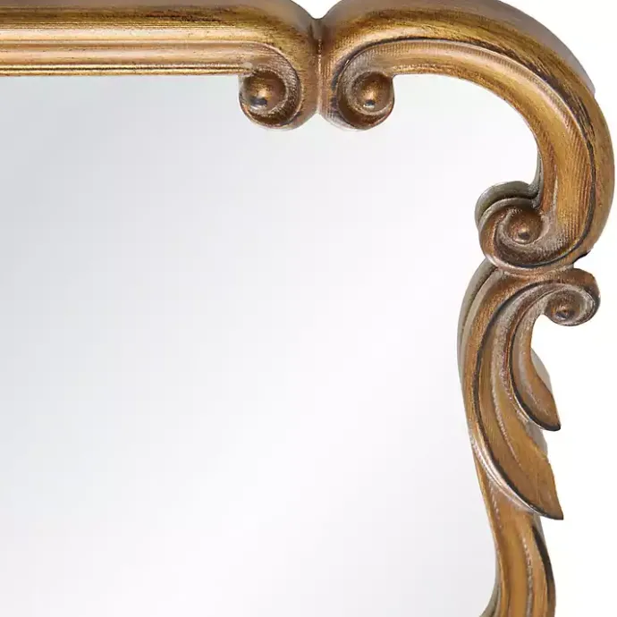 Best Kirklands Home Antique Gold Ornate Rectangular Wall Mirror
