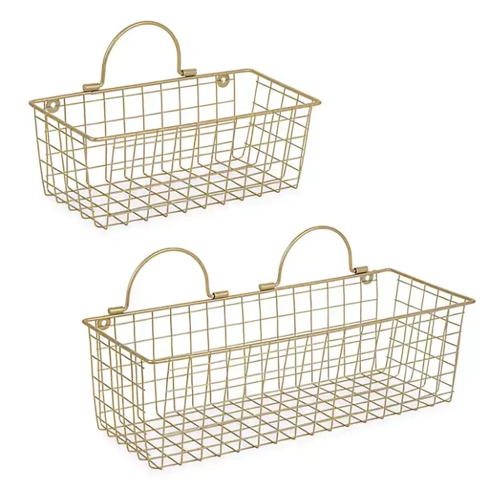 Outlet Kirklands Home Antique Gold 2-pc. Wire Basket Set