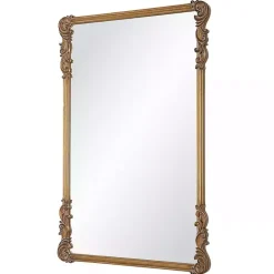 Best Kirklands Home Antique Gold Vintage Rectangular Wall Mirror