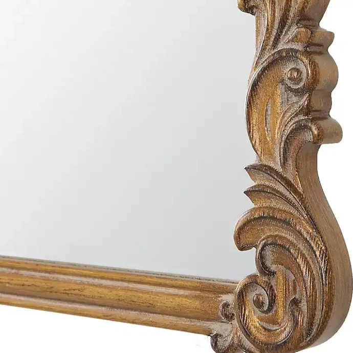 Best Kirklands Home Antique Gold Vintage Rectangular Wall Mirror