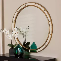 Best Kirklands Home Antique Goldleaf Round Wall Mirror