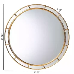 Best Kirklands Home Antique Goldleaf Round Wall Mirror