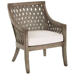 New Kirklands Home Antique Preston Woven Accent Chair Gray
