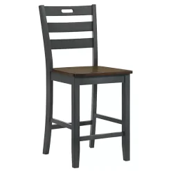 Sale Kirklands Home Antique Wood Counter Stools, Set of 2 Gray