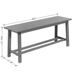 Online Kirklands Home Antique Wood Noah Bench Gray