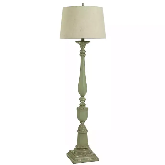 Hot Kirklands Home Antique Bourgault Floor Lamp Green