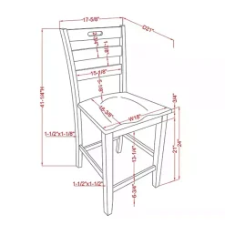 New Kirklands Home Antique Wood Counter Stools, Set of 2 Green