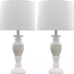 Best Kirklands Home Antique Spun Center Table Lamps, Set of 2 Ivory