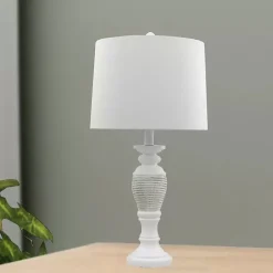 Best Kirklands Home Antique Spun Center Table Lamps, Set of 2 Ivory