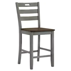 Clearance Kirklands Home Antique Light Wood Counter Stools, Set of 2 Gray