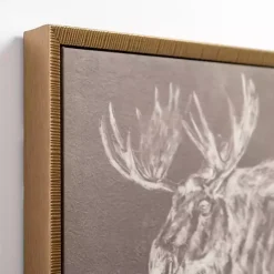 Online Kirklands Home Antique Moose Framed Canvas Art Print