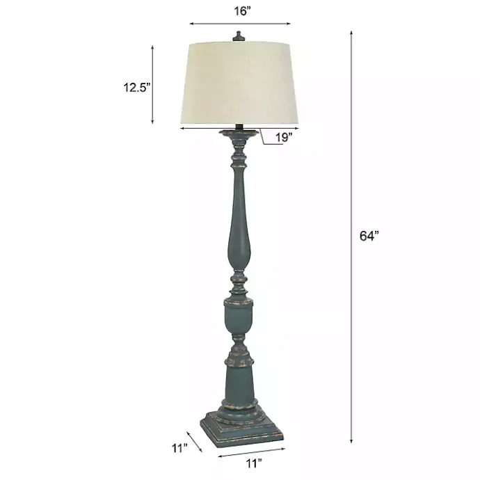 Clearance Kirklands Home Antique Navy Bourgault Floor Lamp Blue