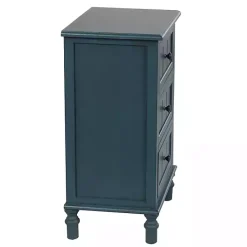 Best Kirklands Home Antique Navy 3-Drawer Winnie Accent Table Blue