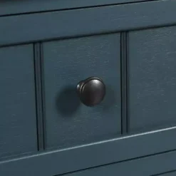 Best Kirklands Home Antique Navy 3-Drawer Winnie Accent Table Blue