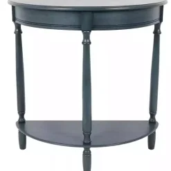 Clearance Kirklands Home Antique Navy Half Round Console Table Blue