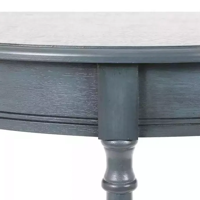 Clearance Kirklands Home Antique Navy Half Round Console Table Blue