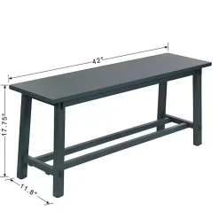 Outlet Kirklands Home Antique Navy Wood Noah Bench Blue