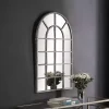Best Kirklands Home Antique Rustic Arch Windowpane Mirror