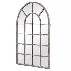 Best Kirklands Home Antique Rustic Arch Windowpane Mirror