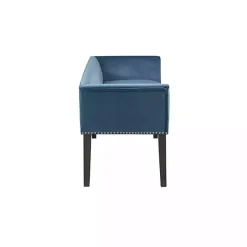 Outlet Kirklands Home Antique Sapphire Low Back Upholstered Bench Blue