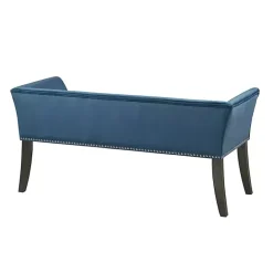 Outlet Kirklands Home Antique Sapphire Low Back Upholstered Bench Blue