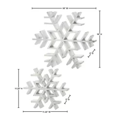 Online Kirklands Home Antique Wooden Snowflakes, Set of 2 Silver