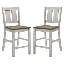 Online Kirklands Home Antique White & Ash Brown 2-pc. Counter Stool Set